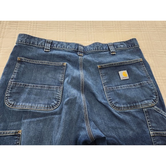 Carhartt Men's Relaxed Fit Carpenter Jeans Size 38x30 Cotton Utility Outdoors - Picture 2 of 6